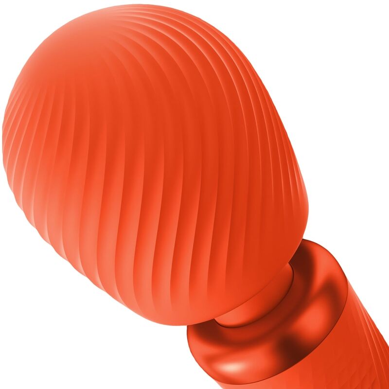 FUN FACTORY - VIM VARITA VIBRADORA DE SILICONA RECARGABLE CON PESO, COLOR NARANJA AMANECER