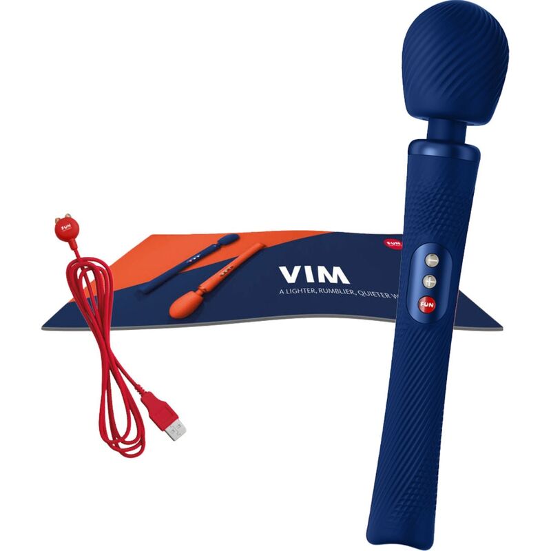 FUN FACTORY - VIM VARITA VIBRADORA DE SILICONA RECARGABLE CON PESO, COLOR NARANJA AMANECER
