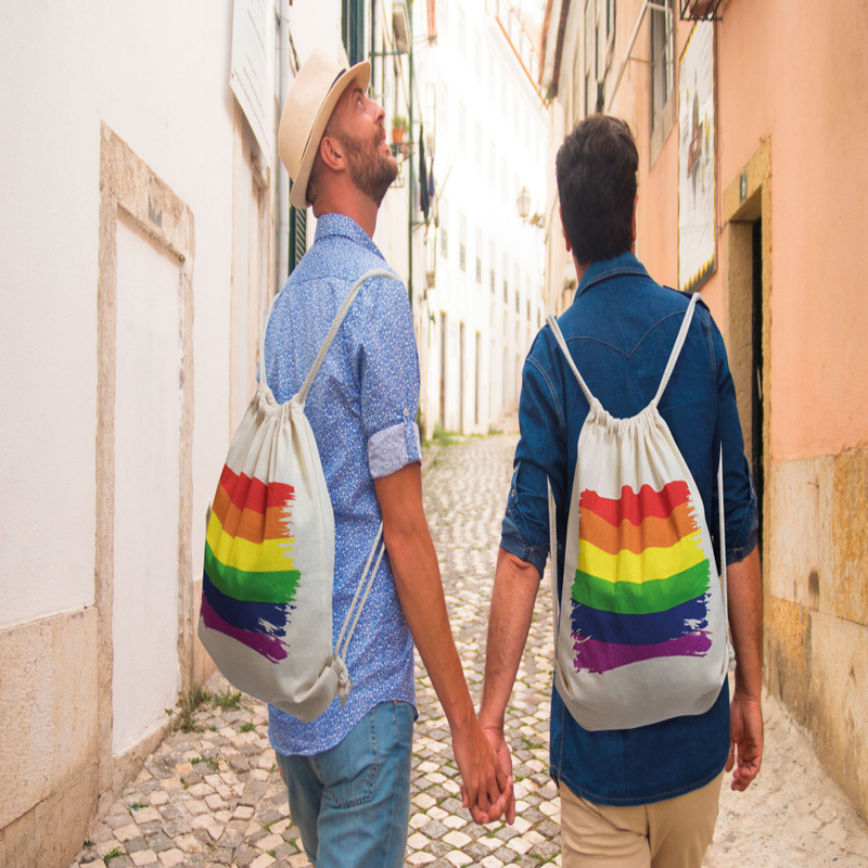 ORGULHO - MOCHILA COM BANDEIRA LGBT DE ALGODÃO