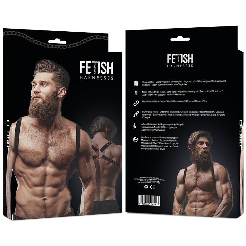 ATITUDE FETICHE SUBMISSIVA - ARREIO DE COURO ECOLÓGICO MASCULINO