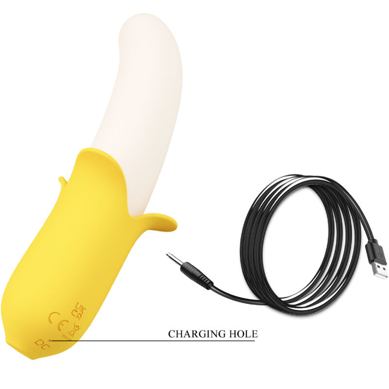 PRETTY LOVE - BANANA GEEK SUPER POWER 7 VIBRAÇÕES PARA CIMA E PARA BAIXO SILICONE PRETO