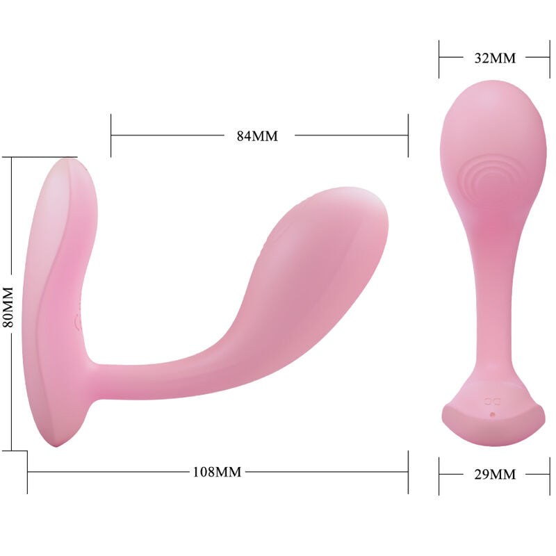 PRETTY LOVE - BAIRD G-SPOT 12 VIBRAÇÕES RECARREGÁVEIS ROSA APP