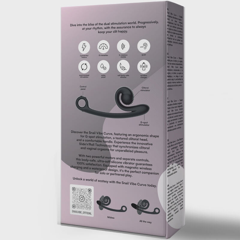 VIBRADOR CARACOL - VIBRADOR CURVO NEGRO