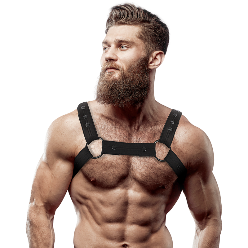 ATITUDE FETICHE SUBMISSIVA - ARNÊS ESPORTIVO DE NEOPRENE AJUSTÁVEL PARA PEITORAL PARA HOMENS