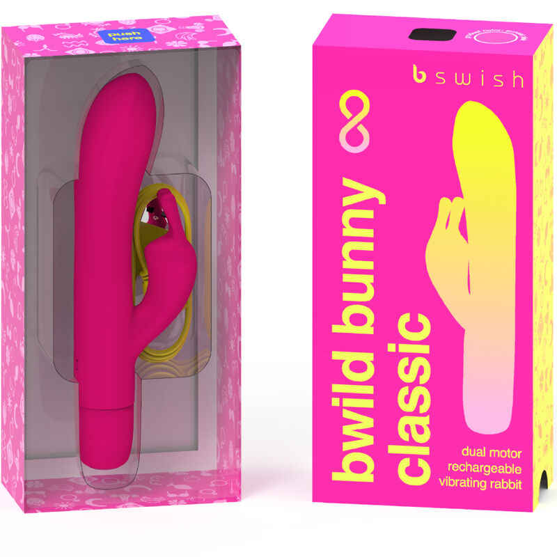 B SWISH - BWILD BUNNY INFINITE CLASSIC VIBRADOR DE SILICONA ROSA RECARGABLE
