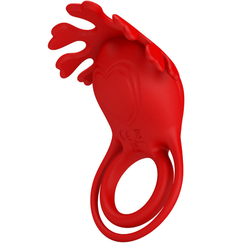 PRETTY LOVE - ANEL VIBRADOR RUBEN 7 VIBRAÇÕES SILICONE VERMELHO