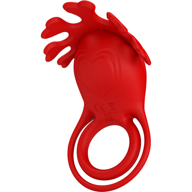 PRETTY LOVE - ANEL VIBRADOR RUBEN 7 VIBRAÇÕES SILICONE VERMELHO