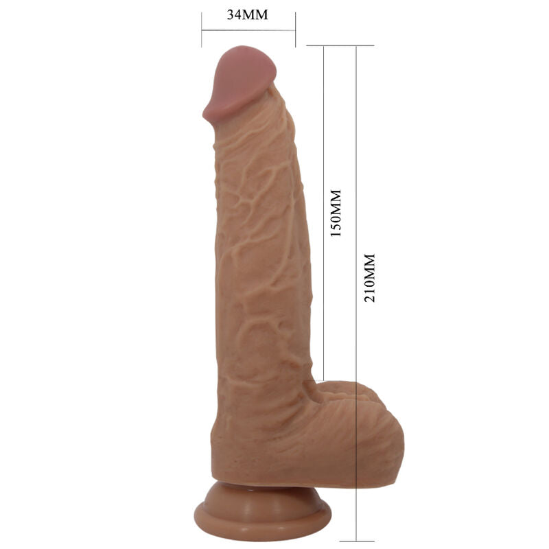 PRETTY LOVE - JONATHAN DILDO DE SILICONE 3 VIBRAÇÕES + 3 MEDIDAS DE INSERÇÃO CONTROLE REMOTO 21 CM
