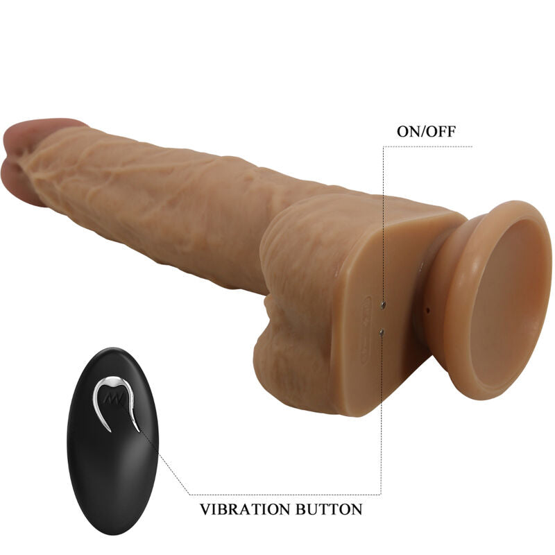 PRETTY LOVE - JONATHAN DILDO DE SILICONE 3 VIBRAÇÕES + 3 MEDIDAS DE INSERÇÃO CONTROLE REMOTO 21 CM