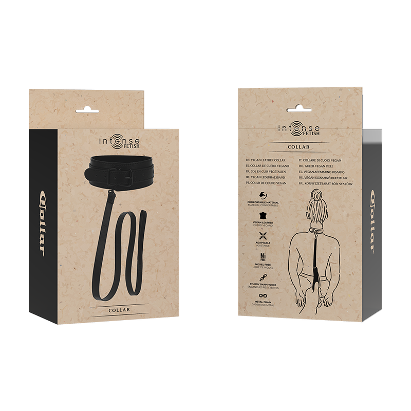 INTENSO - COLEIRA DE COURO VEGANO FETICHE