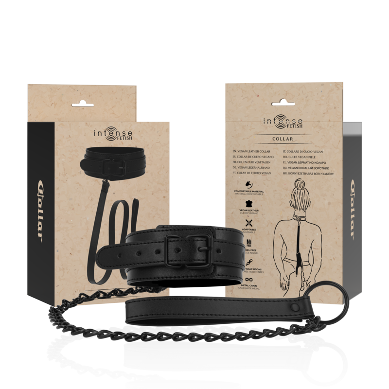 INTENSO - COLEIRA DE COURO VEGANO FETICHE