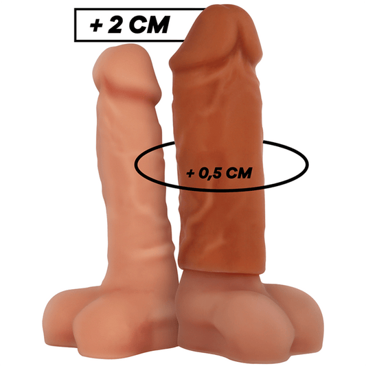 VIRILXL - EXTENSÃO PÊNICA DE SILICONE LÍQUIDO V3 ​​MARROM