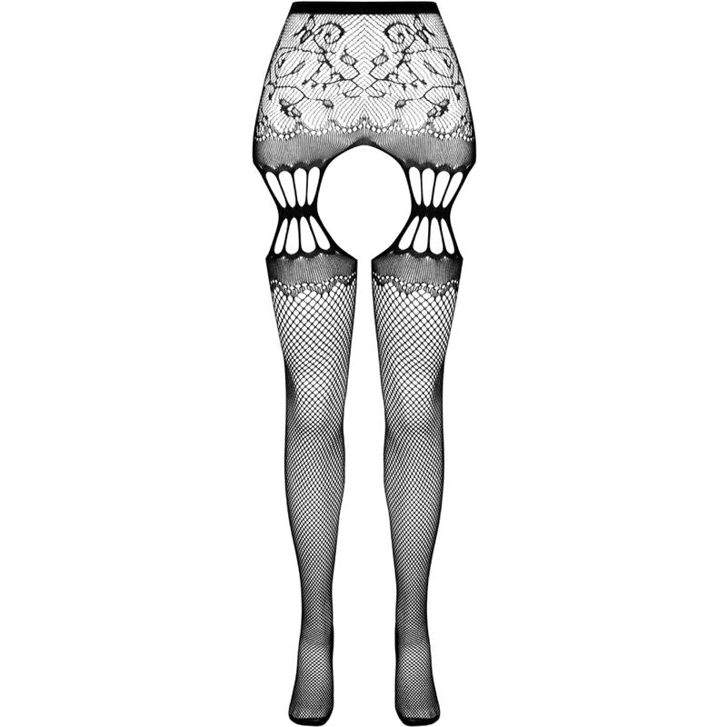 PASSION - S027 MEIA-CALÇA PRETA COM LIGA TAMANHO ÚNICO