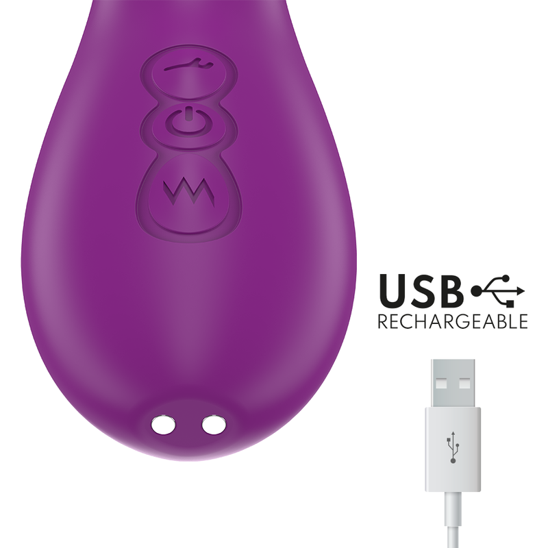INTENSO - VIBRADOR MULTIFUNCIONAL RECARREGÁVEL APOLO 7 VIBRAÇÕES COM MOVIMENTO DE OSCILAÇÃO ROXO