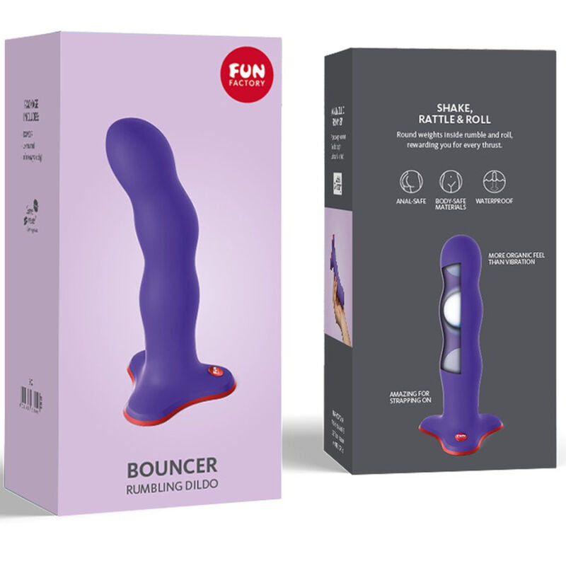 FUN FACTORY - DILDO SALTADOR MORADO LLAMATIVO