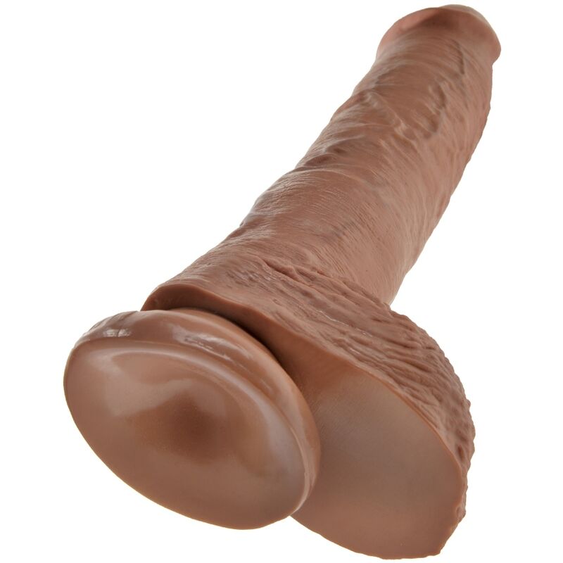 KING COCK - PENE REALÍSTICO CON TESTÍCULOS 19.8 CM CARAMELO