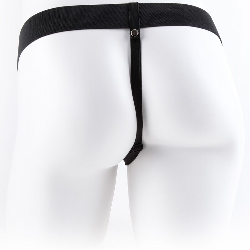 SÉRIE FETISH FANTASY - ARREIO AJUSTÁVEL COM CONTROLE REMOTO PÊNIS REALISTA COM TESTÍCULOS 17,8 CM