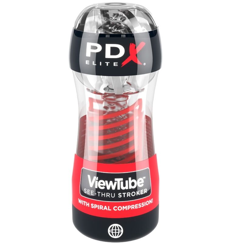 PDX ELITE - STROKER VIEWTUBE 2 ESPIRAL DE COMPRESIÓN TRANSPARENTE