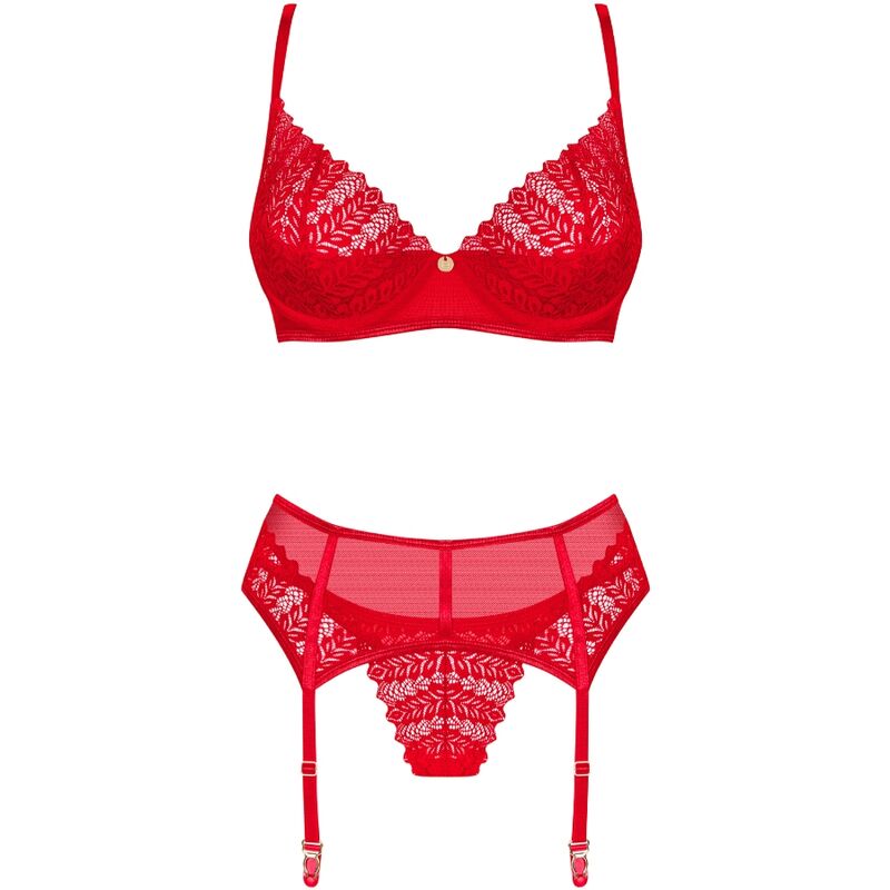 OBSESSIVE - CONJUNTO INGRIDIA TRÊS PEÇAS VERMELHO XS/S