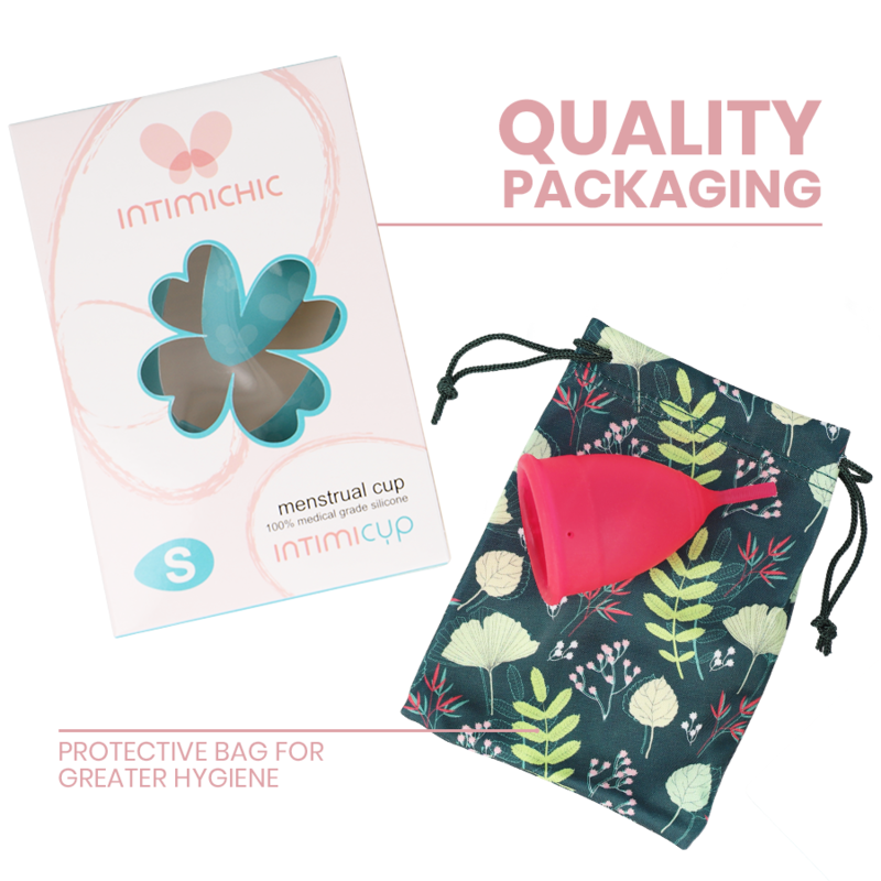 INTIMICHIC - COPO MENSTRUAL DE SILICONE DE GRAU MÉDICO - TAMANHO G