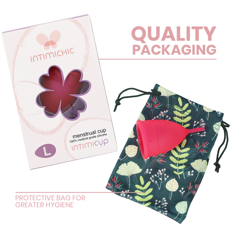INTIMICHIC - COPO MENSTRUAL DE SILICONE DE GRAU MÉDICO - TAMANHO G