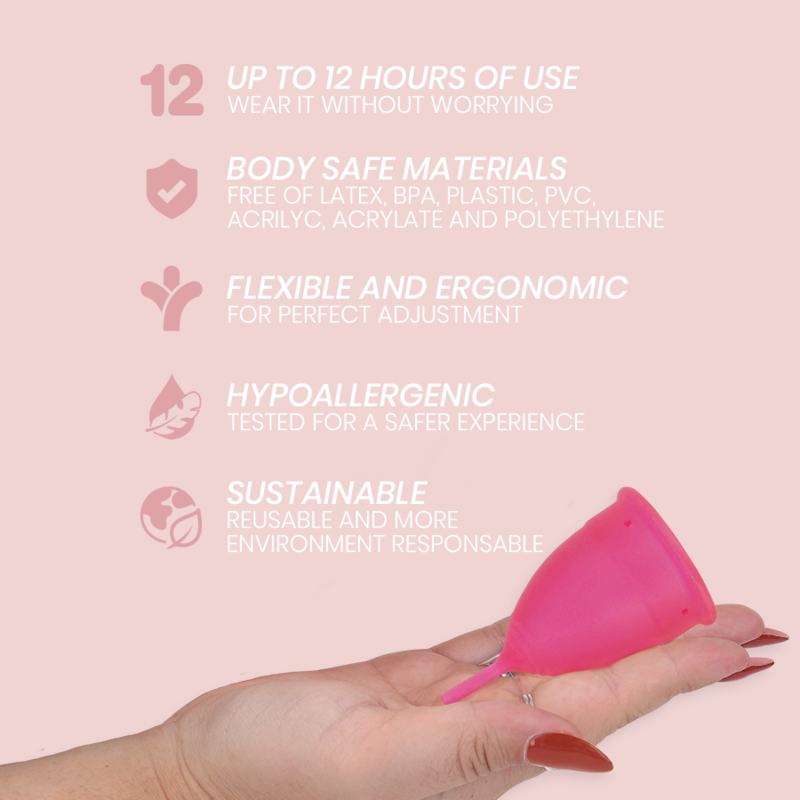 INTIMICHIC - COPO MENSTRUAL DE SILICONE DE GRAU MÉDICO - TAMANHO G
