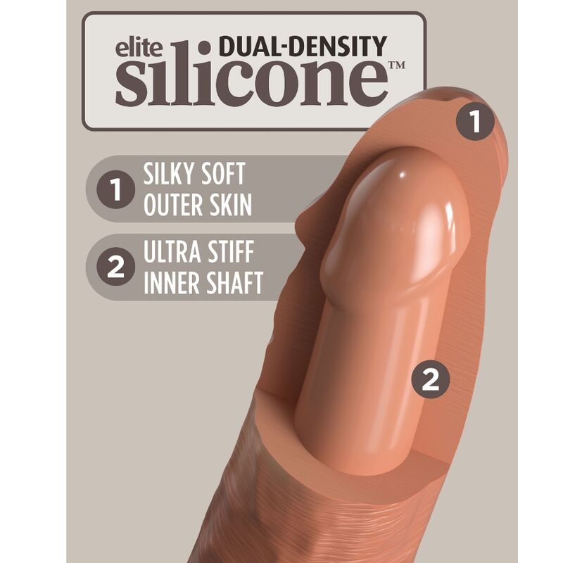 KING COCK - ELITE CONFORTÁVEL ARNÊS AJUSTÁVEL COM DILDO 17,8 CM