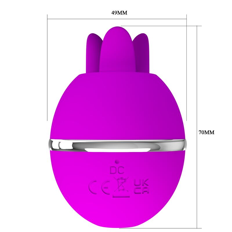 PRETTY LOVE - VIBRADOR DE SILICONE REDONDO ROXO BALL GEMINI