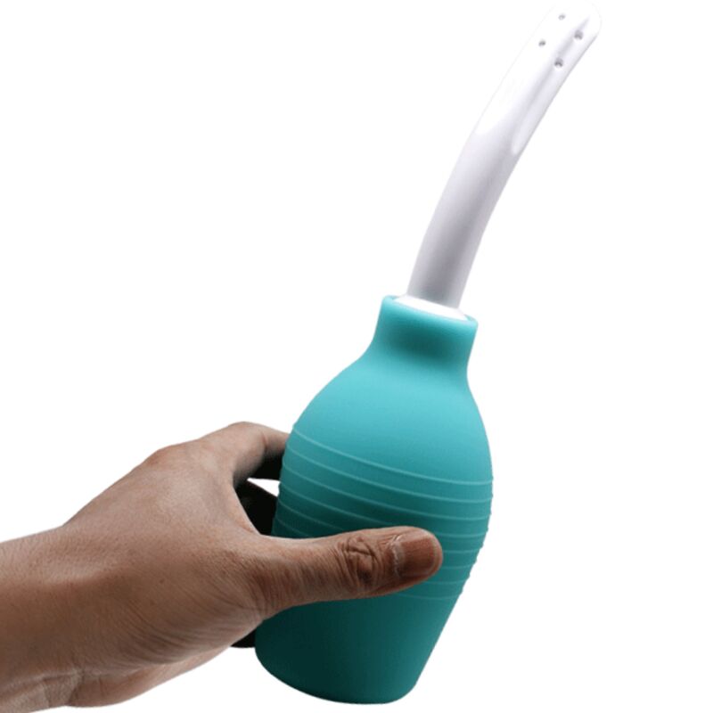 MR PLAY - CHUVEIRO ANAL DE BORRACHA AZUL PEAR