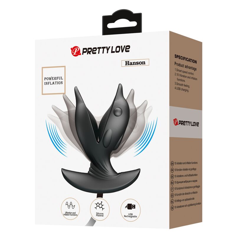 PRETTY LOVE - PLUG ANAL DELFIN INFLÁVEL E RECARREGÁVEL