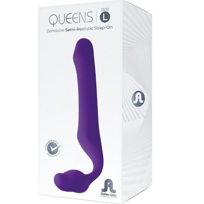 ADRIEN LASTIC - QUEENS STRAP-ON FLEXÍVEL VIOLETA TAMANHO G
