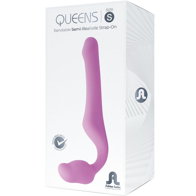 ADRIEN LASTIC - QUEENS STRAP-ON FLEXÍVEL ROSA TAMANHO P