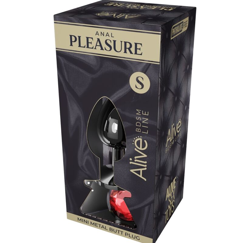 ALIVE - MINI PLUG DE PLACER ANAL METAL ROJO TALLA S