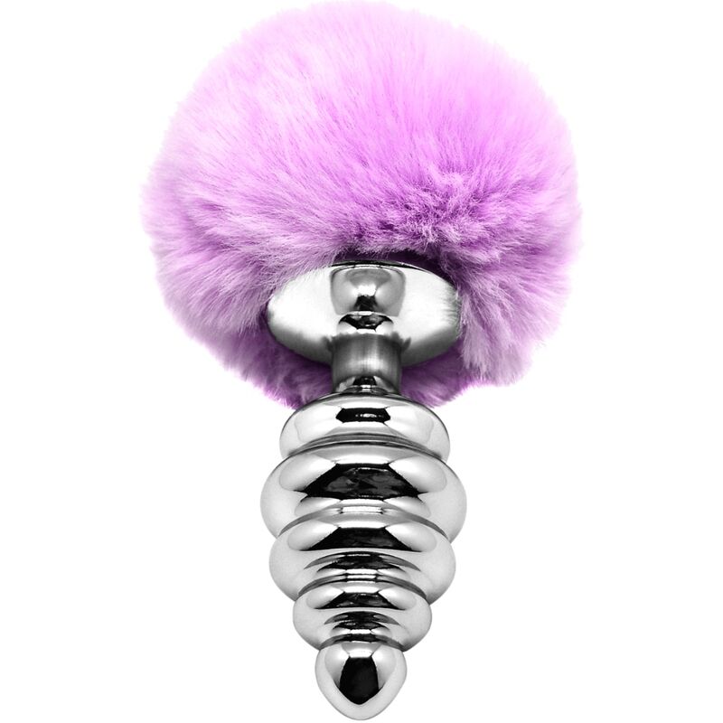 ALIVE - PLUG DE PLACER ANAL ESPIRAL METAL ESPUMOSO VIOLETA TALLA L