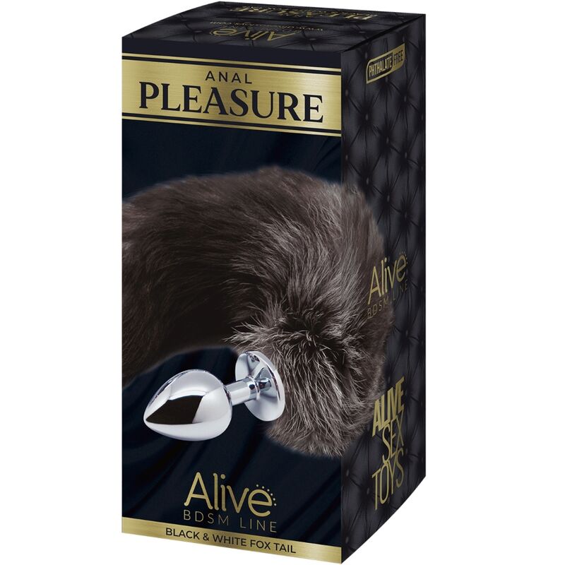ALIVE - PLUG DE PLACER ANAL DE METAL COLA DE ZORRO TALLA M