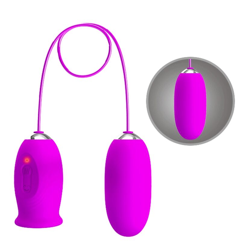 PRETTY LOVE - DAISY DUAL EGG VIBRADOR RECARREGÁVEL ROXO