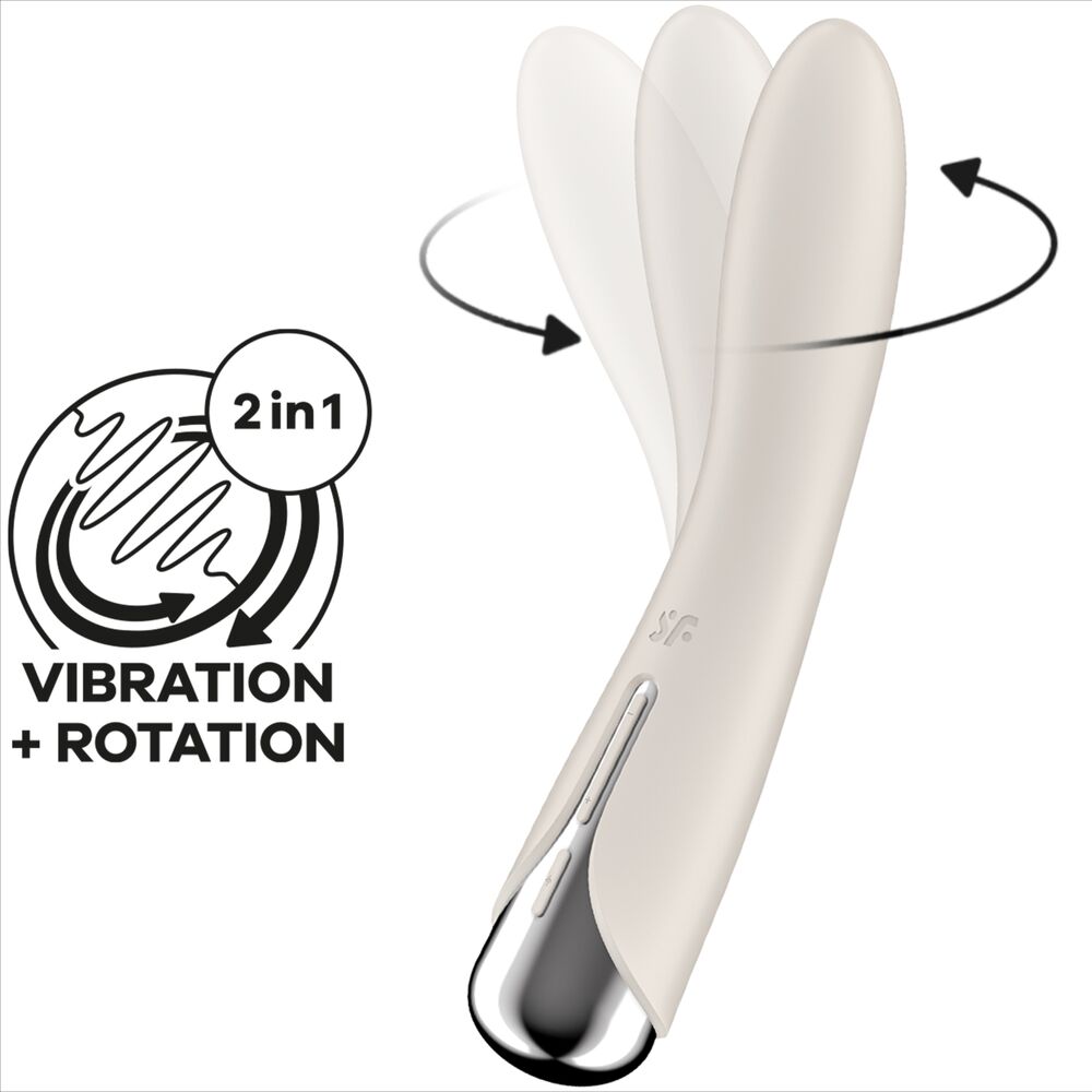 SATISFYER - VIBRADOR GIRATORIO AZUL CON PUNTO G