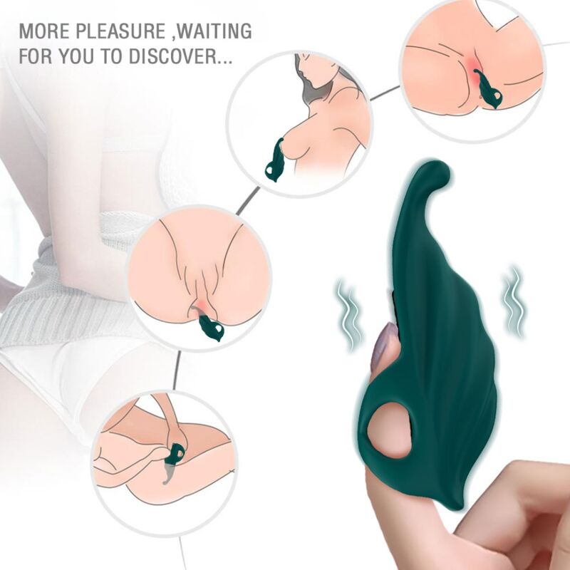 ARMONY - ESTIMULADOR DE DEDO Y VIBRADOR VERDE