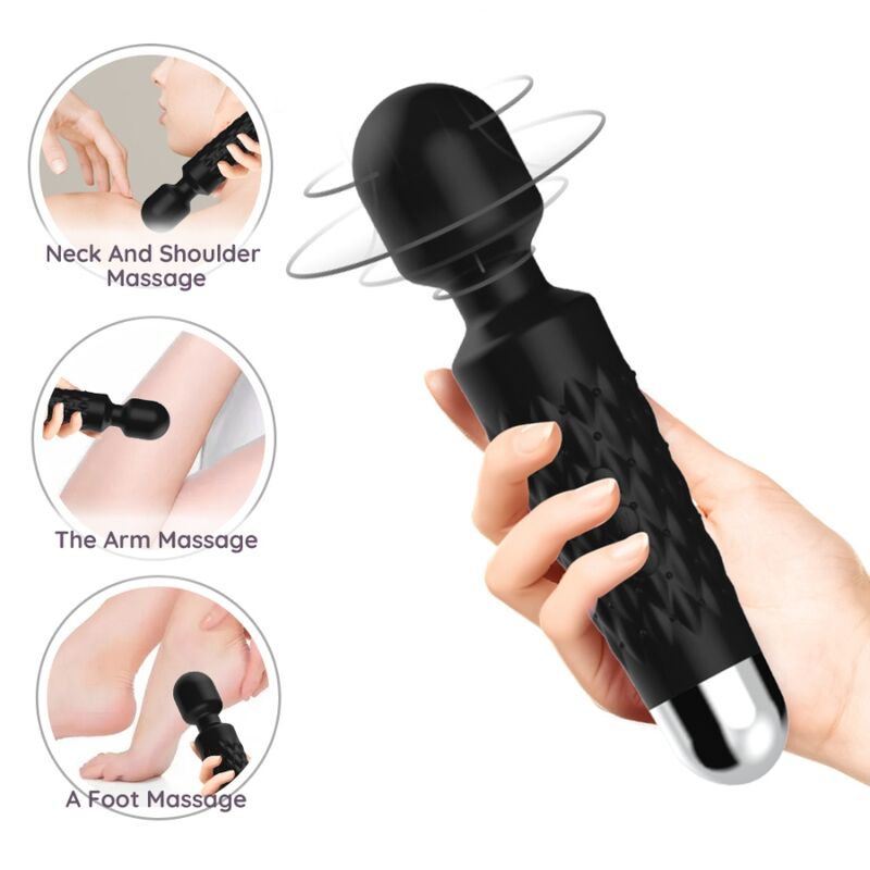 ARMONY - MASAJEADOR Y VIBRADOR POSTMAN CABEZAL SUPER FLEXIBLE NEGRO