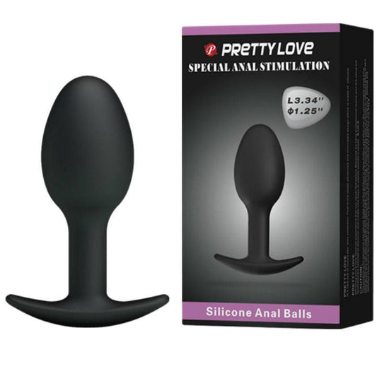PRETTY LOVE - PLUG ANAL DE SILICONE 6.5 CM PRETO - Toys "n" Us