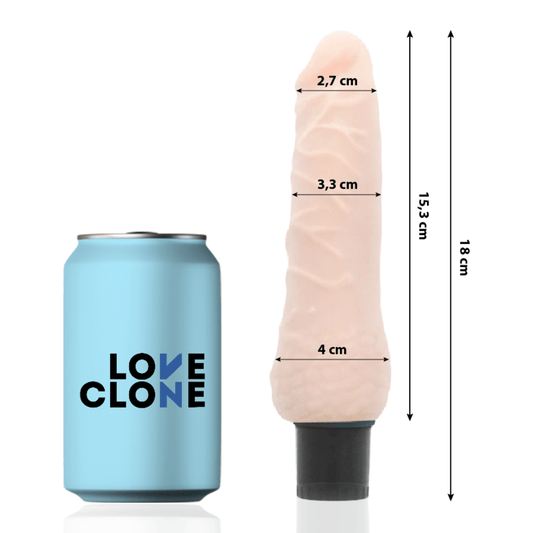 LOVECLONE - VIBRADOR AUTOLUBRIFICANTE SVEN 18,5 CM -O- 3,3 CM