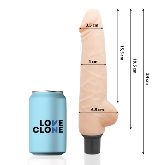 LOVECLONE - VIBRADOR HARALD AUTOLUBRIFICANTE 24 CM -O- 4 CM