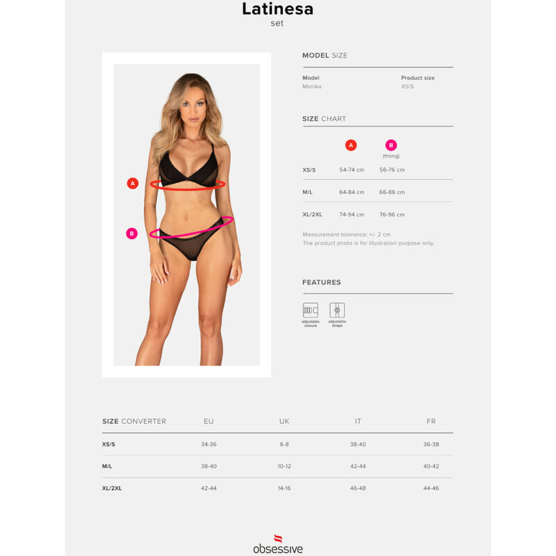 OBSESSIVE - CONJUNTO LATINESA DUAS PEÇAS XS/S