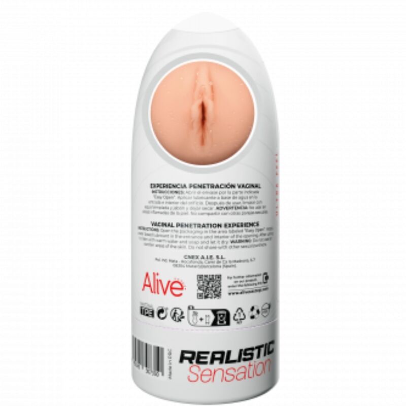 ALIVE - MASTURBADOR MASCULINO FLEX VAGINAL TAMANHO M