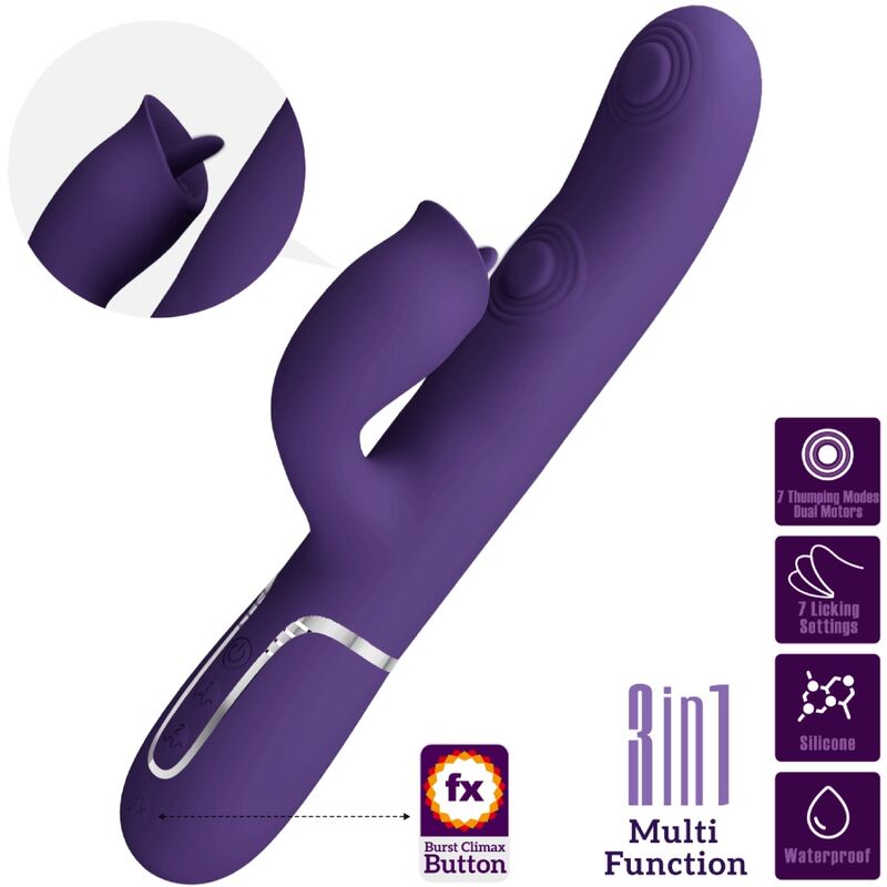 PRETTY LOVE - VIBRADOR COELHO COM ROXO LAMBER