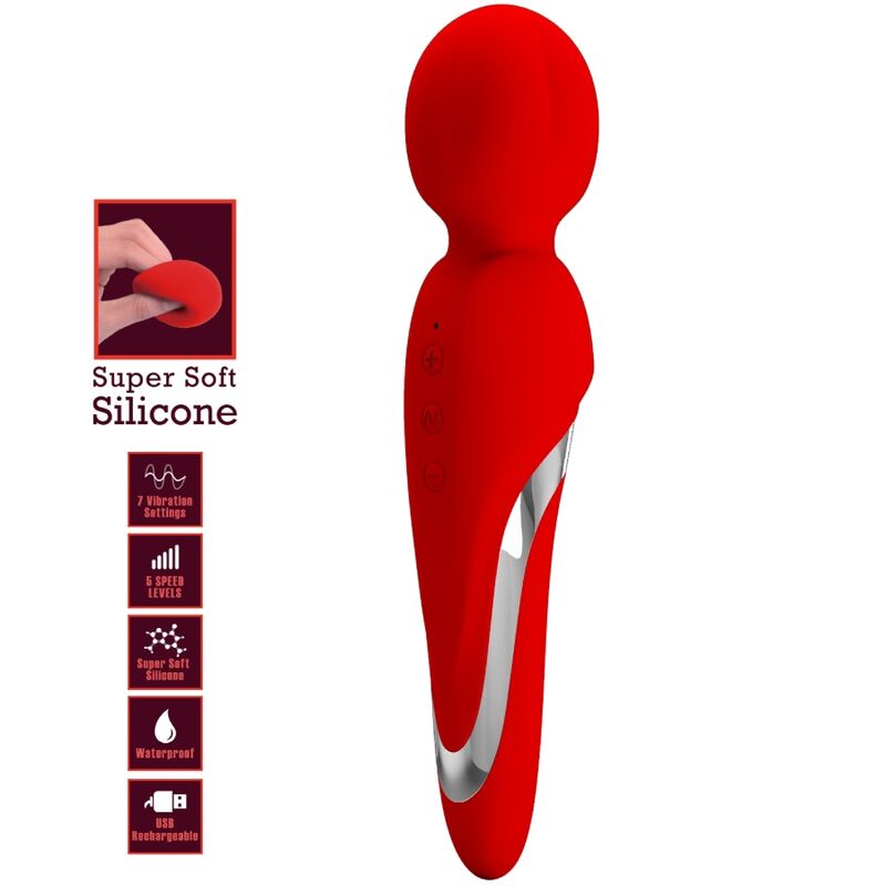 PRETTY LOVE - WALTER VIBRADOR WAND VERMELHO