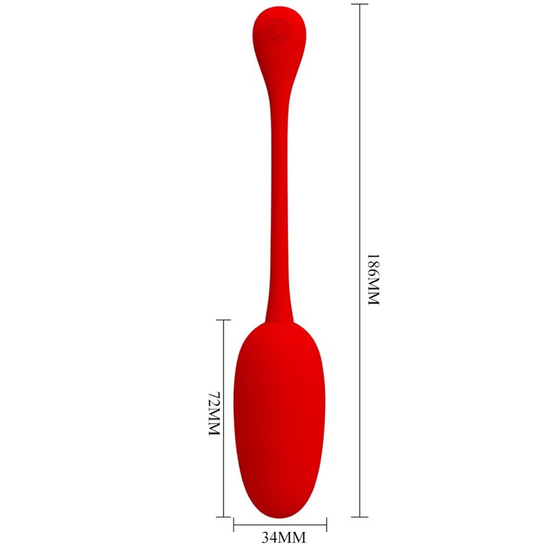 PRETTY LOVE - OVO VIBRATÓRIO RECARREGÁVEL KNUCKER VERMELHO