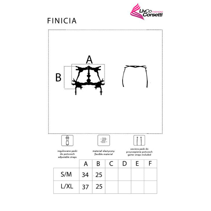 LIVCO CORSETTI FASHION - FINICIA LC90725 LIGUERO NEGRO L/XL