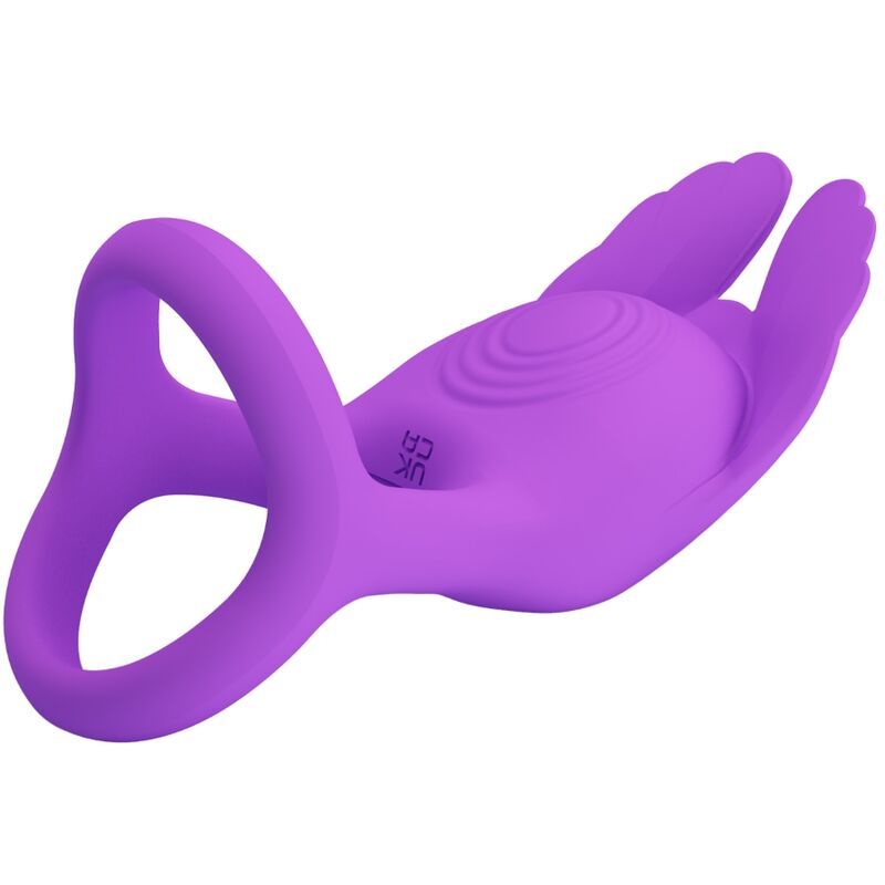 PRETTY LOVE - ANILLO VIBRANTE PARA EL PENE SILAS 7 VIBRACIONES SILICONA MORADA