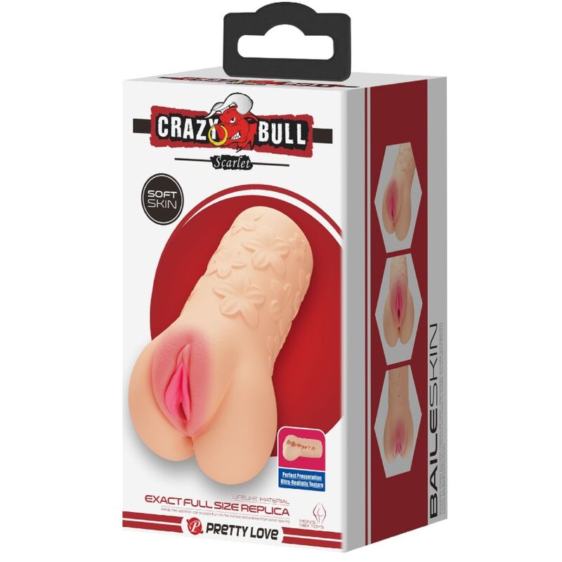 CRAZY BULL - MASTUBADOR EM FORMATO DE VAGINA ESCARLATE